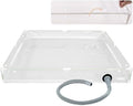 Upgraded Portable Shower Pan 31.5×31.5 Foldable Camping Shower Base &amp Floor with Detachable Drain Pipe Ideal for Camping RV Outdoor Indoor Portable Shower Stall