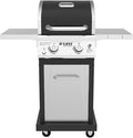 Nexgrill Deluxe 2-Burner Gas Grill with 401 SQ In Grate 28000 BTUs Stainless Steel Control Panel &amp Foldable Side Table Propane BBQ Grill for Outdoor Cooking Patios Backyards and More - 720-08