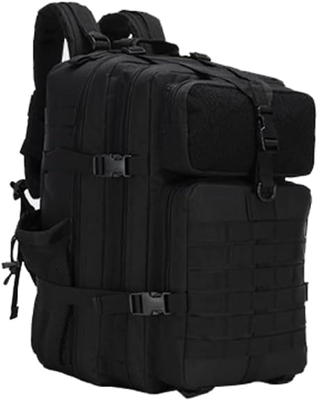 Outdoor Sports Pack Hiking Bag Rucksack Knapsack Combat Camouflage Tactical Backpack- Black