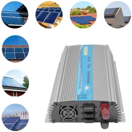 1000W Grid Tie Inverter 20-50V DC to 90V-140V AC Output MPPT Pure Sine Wave Inverter 48-62Hz for 36V Solar Panel and 36V Battery