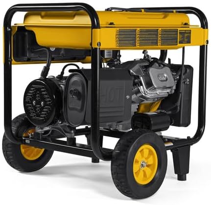 DeWalt 10000 Starting Watt Portable Gas Generator Electric Start with Battery 420cc Engine Smart Runtime Wattage Meters CO Protect Idle Control Home Backup Emergency Jobsite Power 49 State