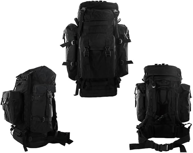 Tactical Backpack Military Molle Hiking 80L Travel Outdoor Tactical Hiking Black
