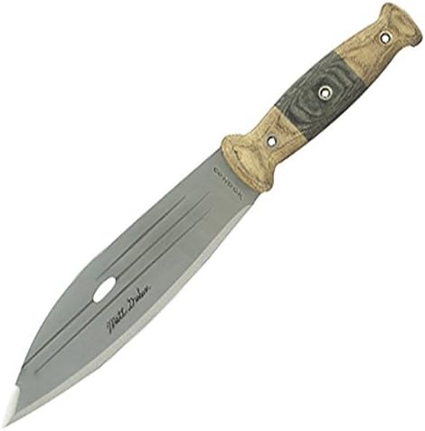 Condor Knife &amp Tool Primitive Bush Knife High Carbon Blade Micarta Handle Satin Plain w/Sheath