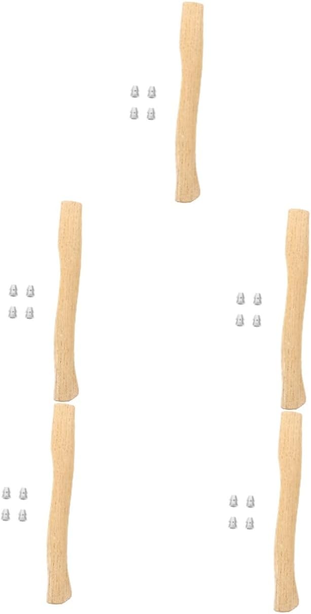 BESPORTBLE 5sets Wooden Axe Handle Replacement Axe Grip Handle Replacements Woodworking Tool