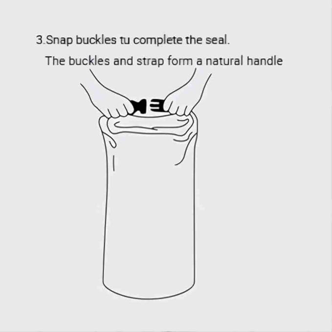 Outdoor PVC Waterproof Bag for Diving Drifting Single or Double Shoulder with Floating Waterproof Bag Swimming Waterproof Bucket Bag (Black2)