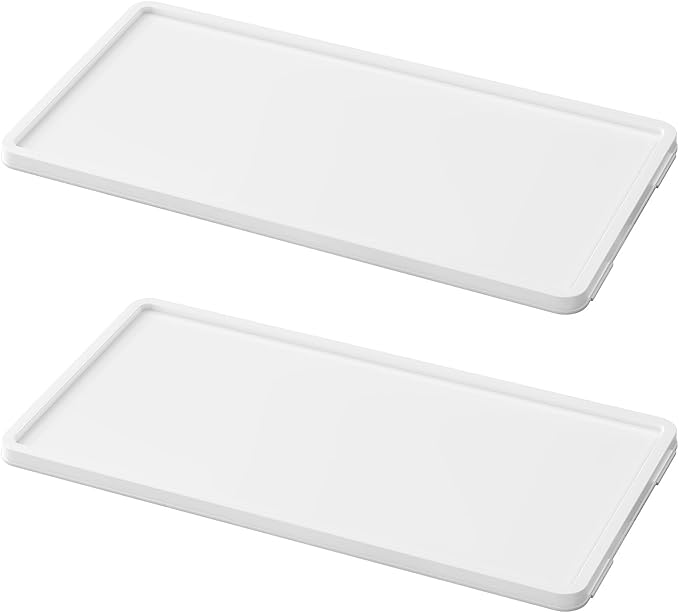 BROVIEW 2 Packs lids for V80 55Gal Storage Bins White
