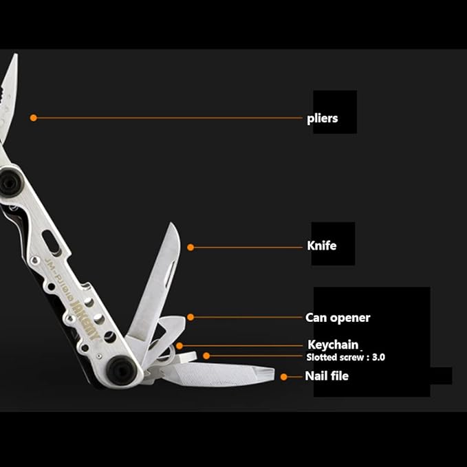 SagaSave 10 in 1 Multitool Pliers Stainless Steel Multitool Pliers Portable Folding Pliers Outdoor Tool for Survival Camping Hunting Fishing