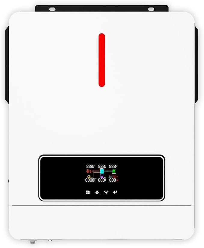 Y&ampH 4.2KW 24VDC Solar Hybrid Inverter AC220V Two Load Output Power On/Off-Grid Built in 120A MPPT Solar Charger Max PV Power 6200W Input for 48V Lead Acid/Lithium Battery Supports Battery-Free
