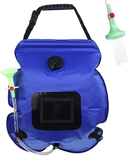 Solar Shower Bag5 Gallons/20L Solar Heating Camping Shower Bag with Removable Hose and On-Off Switchable Shower HeadSolar Shower for Camping Beach Swimming Outdoor Traveling Hiking