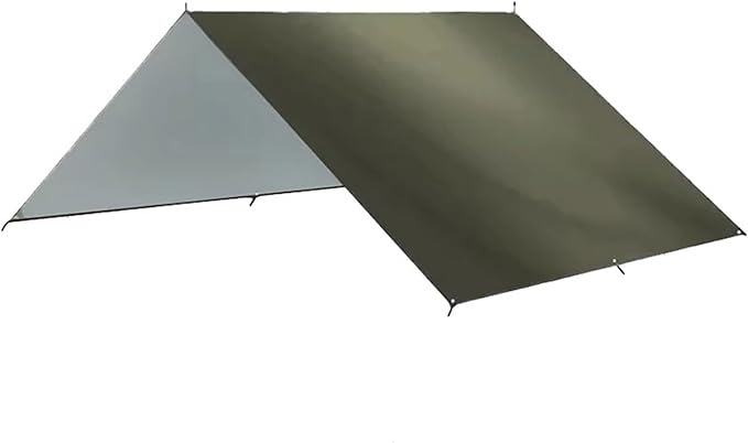 Camping Tarp Waterproof Tent Tourist Awning Shade Garden Canopy Beach Sunshade Outdoor Ultralight Sun Shelter Hiking Backpacking(Light Khaki3x4m)
