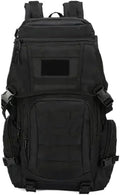 Tactical Backpack Survival Bag HuntingCompatible For Men Outdoor Travel Hiking Rucksack Camping Trekking(Black B)