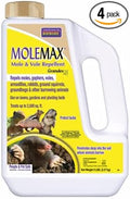 Bonide 6914 Molemax Lawn &amp Garden Mole &amp Vole Repellent Granules 5 Lbs. Ready-to-Use - Quantity 4