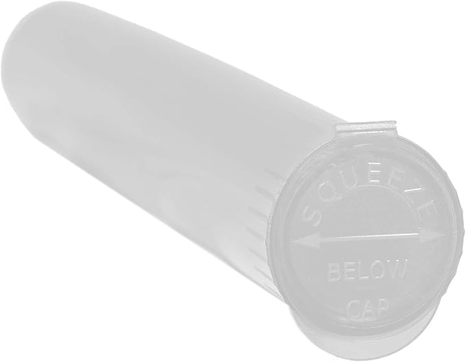 TUBES 100 Pack Tubes | 109 MM Squeeze Top Child Proof Air-Tight Lid Eco-Friendly BPA-Free Plastic Container | Clear