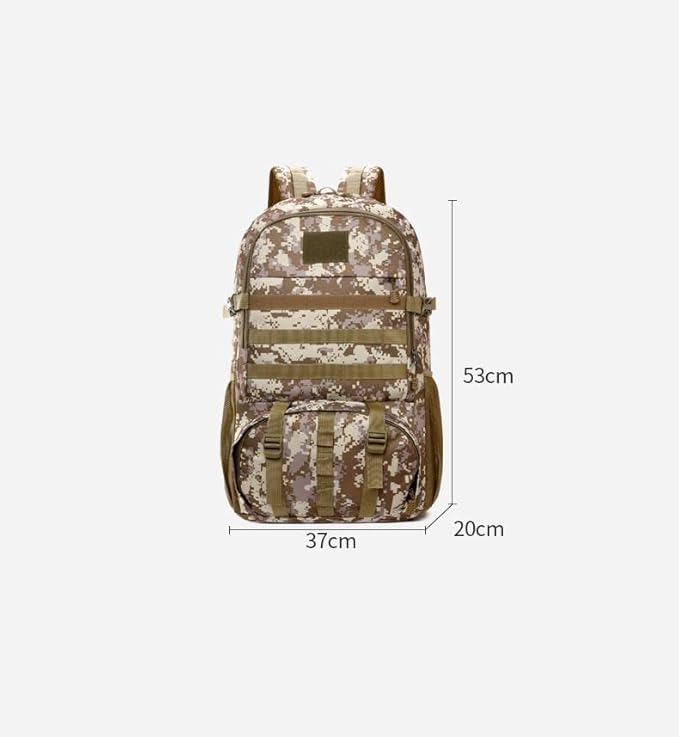 Tactical Backpack Military Molle Hiking 36-55L tactical camouflage outdoor sports camouflage bag hiking jungle camouflage green