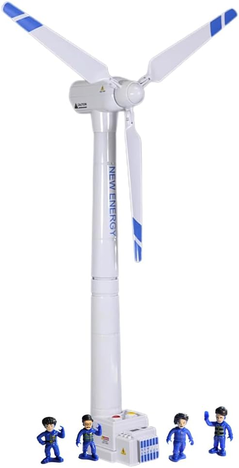 Wind Turbine Model 21.65 Inch Large Size Generator Windmill Toy Science Kit STEM Experiment With Wind-up Rotatable Blades