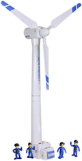 Wind Turbine Model 21.65 Inch Large Size Generator Windmill Toy Science Kit STEM Experiment With Wind-up Rotatable Blades