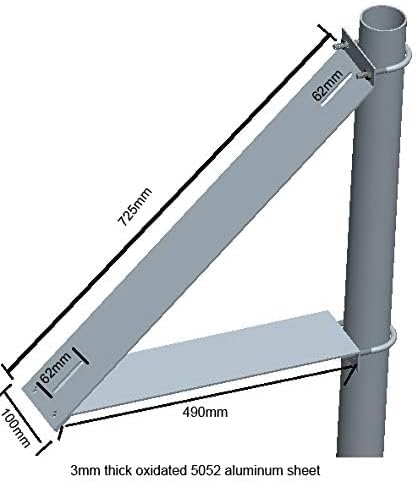 Pole Mount Kit for 30W to 60W Solar PanelsHeavy Duty Adjustable Aluminum Mounting Bracket Kit with Hardware for OutdoorSolar PanelAntennaCamera Mount45-Degree Tilt Mount Fits 2-Inch Diameter Pole