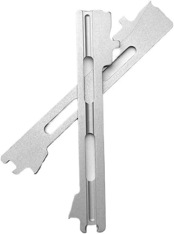 2PCS Stainless Slider Replacements Fit for Microtech UTX85 and Ultratech Series DIY Making Accessory(Large)