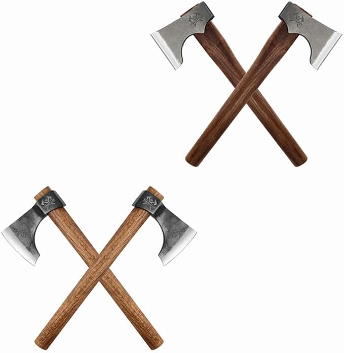 2 Pack 16.5 Competition Throwing Axe 2 Pack 16.5 Throwing Tomahawk with 1065 High Carbon Steel &amp Hickory Wood Handle Perfect for Axe Throwiing Game Competition and Recreation Gift for Men