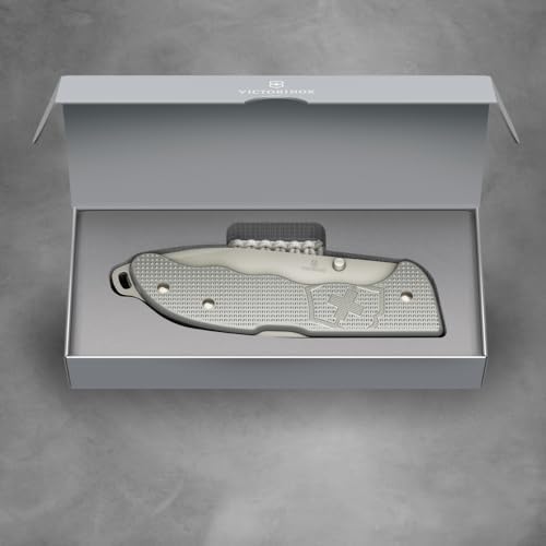 Victorinox Evoke Swiss Army Knife Featuring a Foldable Blade with Thumb Stud and Lockback Mechanism