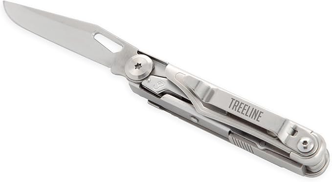 Treeline Multi-Tool – 8-in-1 Compact Outdoor Tool for Hiking Camping &amp Everyday Carry | Lightweight Durable Includes Knife Saw Can/Bottle Opener Scissors.