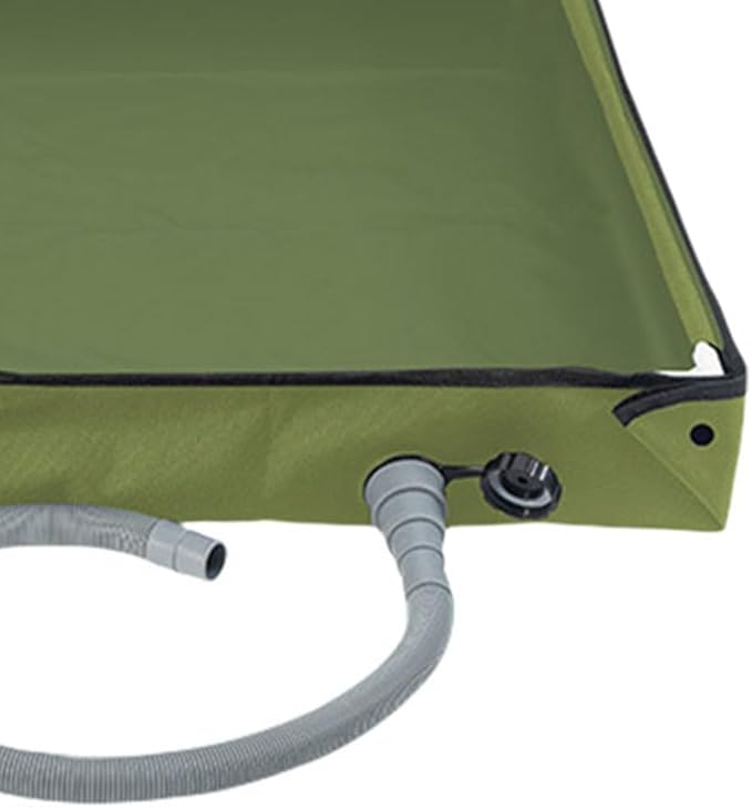 Portable Shower Pan with Drain Hose Foldable Shower Base Camping Shower Tent Floor Base for RV Outdoor Camping Shower Beach Pet Bath
