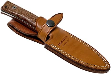 LionSTEEL M4 Fixed Blade FatCarbon Glow in the Dark Carbon Fiber Handle Scales Full Extended Tang Construction M390 Steel Blade Triple Stitched Leather Sheath KAVISO Exclusive