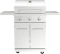 Nexgrill Stainless Steel 3-Burner Propane Gas Grill w/Foldable Side Shelves 40500BTUS 591.05 sq. in. Cooking Area Perfect for Outdoor Cooking &amp Grilling BBQs Backyard Tailgating 720-0830MN