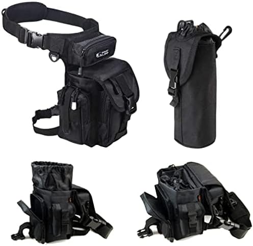 Hebetag Oxford Hiking Waist Pack Motorcycle Drop Leg Bag for Men Women Bike Riding Cycling Tactical Thigh Fanny Pouch Outdoor Travel Fishing Camping Casual Daypack
