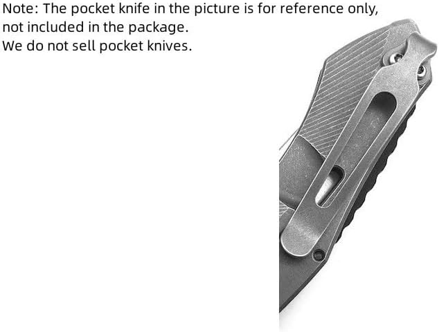 1PC Titanium Alloy Pocket Clip Replacement Fits for ZT0350 ZT0460 ZT0462 ZT0609 DIY Making Accessory(Black)