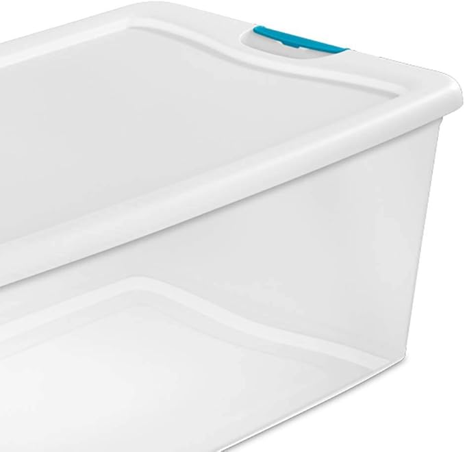 Sterilite Storage Solution with 106 Quart Clear Tote w/Latching Lid 4 Pack and 66 Quart Clear Tote w/Latching Lid 6 Pack