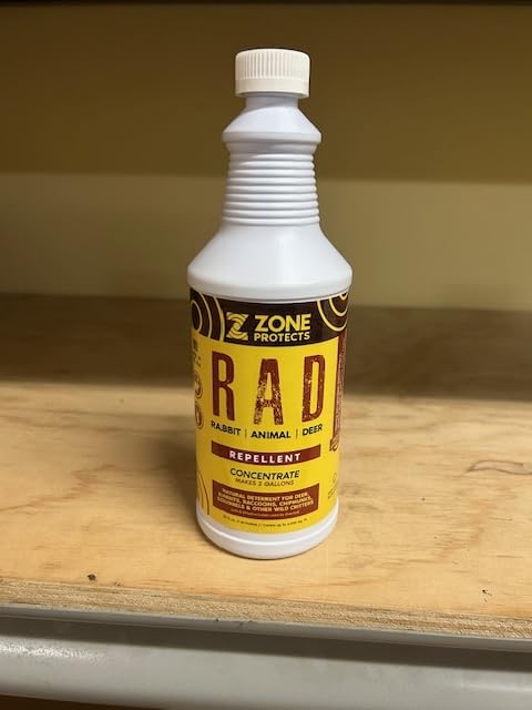 R.A.D. Rabbit Animal Deer Repellent Concentrate – 32oz Natural Formula Keeps Deer Rabbits and Critters Out of Garden and Flower Beds