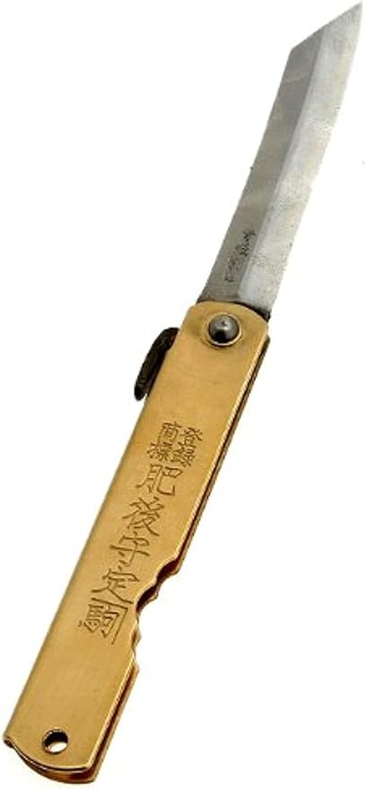 Higo no Kami 10 Pocket Knife by Nagao Seisakusho Brass Finish
