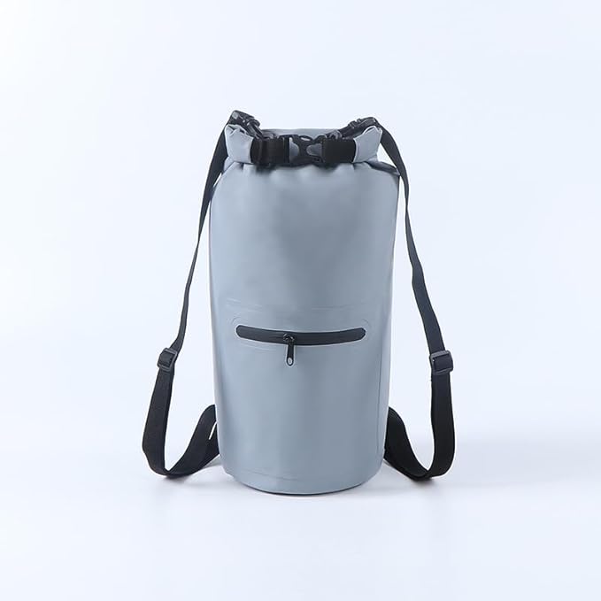 Outdoor waterproof bag there are 5L-40L five specifications with zipper roll dry bag suitable for swimming beach surfing camping and other outdoor sports (Grey 40L)