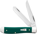 Case XX WR Pocket Knife Mini Trapper Spruce Green Synthetic Item #64531 (4207 SS) Length Close: 3 1/2 inches