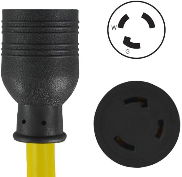 Conntek YL1430530 30-Amp 125/250-volt L14-30P Generator Y-Adapter 4-Prong Male Plug to L5-30 Locking Female Connectors