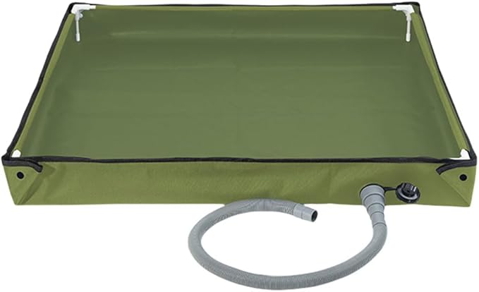 Portable Shower Pan with Drain Hose Foldable Shower Base Outdoor Tent Shower Tray for RV Outdoor Camping Shower Beach Pet Bath