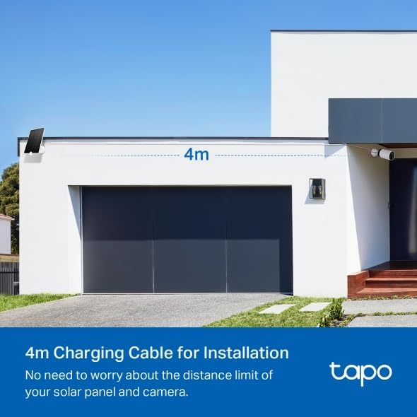 Tapo Solar Panel A200 (Compatible with MagCam C425 C420 and C400) Long-Lasting Charging Power with High-Efficiency Solar Cells IP65 Weatherproof 360° Adjustable Angle