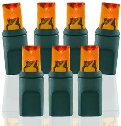 Pro Christmas LED Christmas Lights – 70 Count Wide Angle Conical String Lights – Professional Grade Indoor/Outdoor Commercial Holiday Light Set for Trees Bushes &amp Décor – Amber