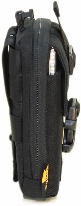Looyoo/A148 Tactical Phone Pouch with Shoulder Strap EDC Utility Waist Pack Dual Layer Nylon Black and Khaki