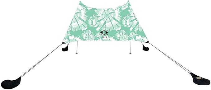 Neso Grande Portable Beach Tent Sun Shelter - Lightweight Beach Shade Canopy - Easy Setup for Family Outings - Patented Reinforced Corners - UPF 50+ Sun Protection