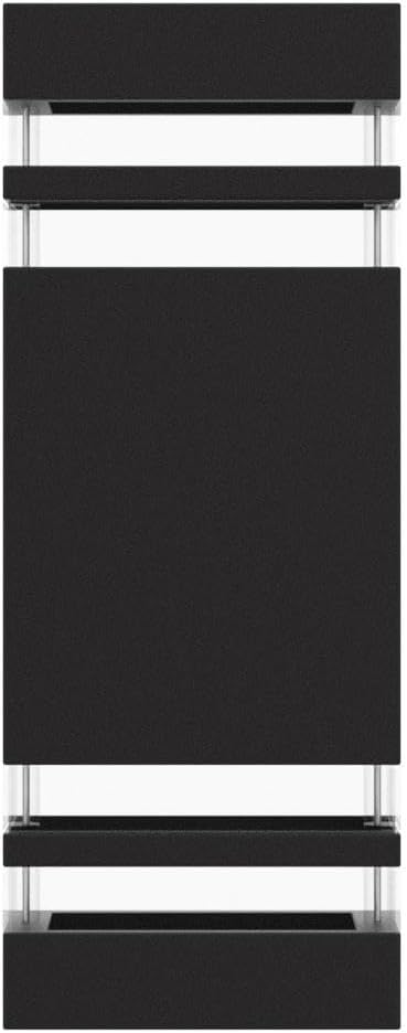 LANFU 12.8inch LED Rectangular Outdoor Light Fixture Wall Sconce Lights 12W Large Modern Exterior Light for House Patio Porch Garage Black 2700k IP65 Waterproof Outdoor Up and Down Lights 2PCS