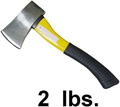 Voyager Tools Carbonized Steel Camping Axe with Comfortable Fiber Glass Handle Durably Built for Long Lasting Performance