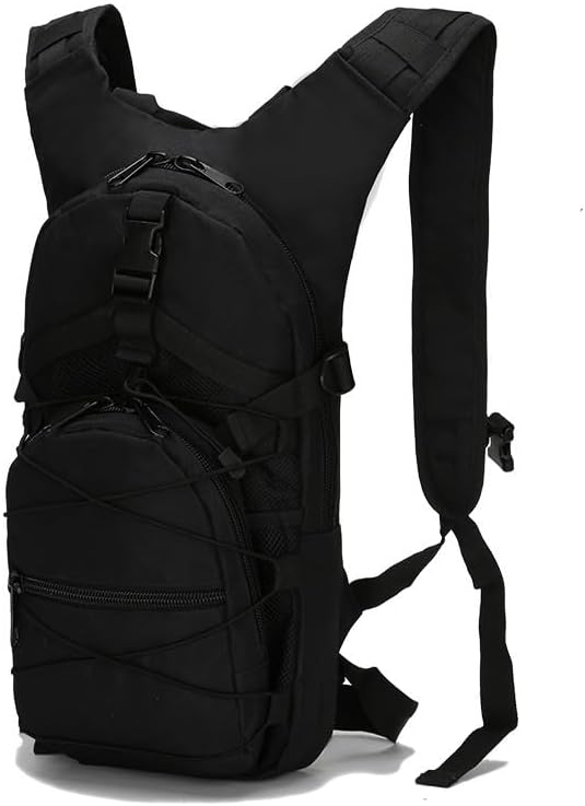 Military Molle Tactical Backpack Outdoor Travel Waterproof Oxford MOLLE Army Backpack Breathable Daypack Bag(Black)