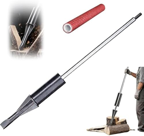 Manual Inertia Wood SplittingHeavy Duty Splitting ToolHandheld Log Splitter with Anti Slip Handle CoverCampfire and Outdoor Use (3cm)