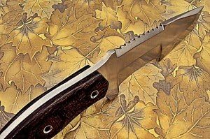 Poshland TR-34 Custom Handmade D2 Tool Steel Tracker Knife- Stunning Jute Micarta Handle