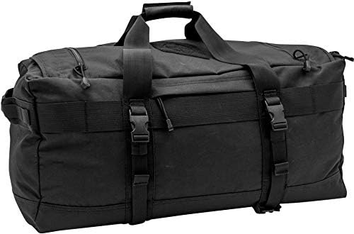 LAPG Expedition Carry-On Travel Duffel Bag Multi-Way Outdoor Travel Bag with Backpack Straps Black