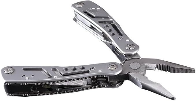 13-in-1 Mini Multitool Pocket Knife with Pliers Stainless Steel Folding Utility Tool Compact 10.5cm &amp Sheath for Camping Travel Repair - Outdoor Enthusiasts DIYers