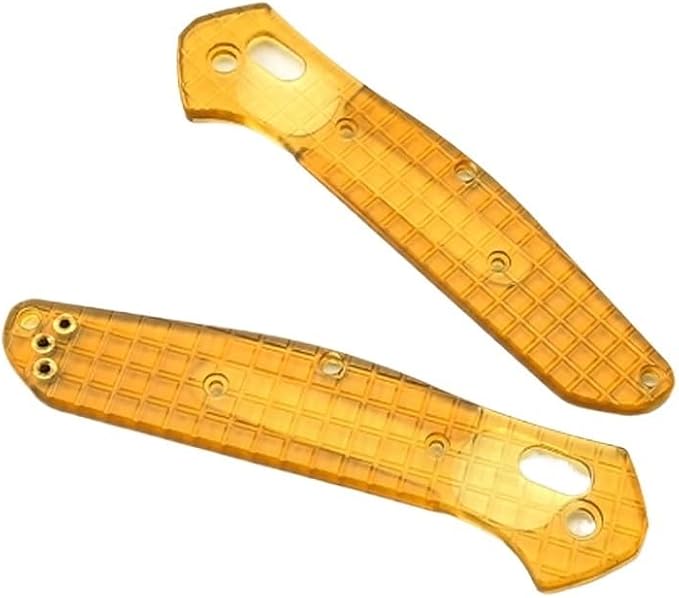 1 Pair PEI Scales Fits for 940-1 Osborne Carbon Fiber Version Clear Ultem Handle Patch Replacement