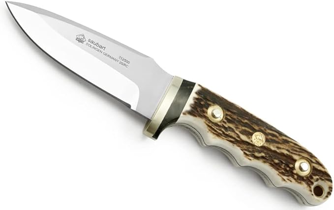 PUMA Knives Saubart Stag German Made Hunting Knife with Leather Sheath